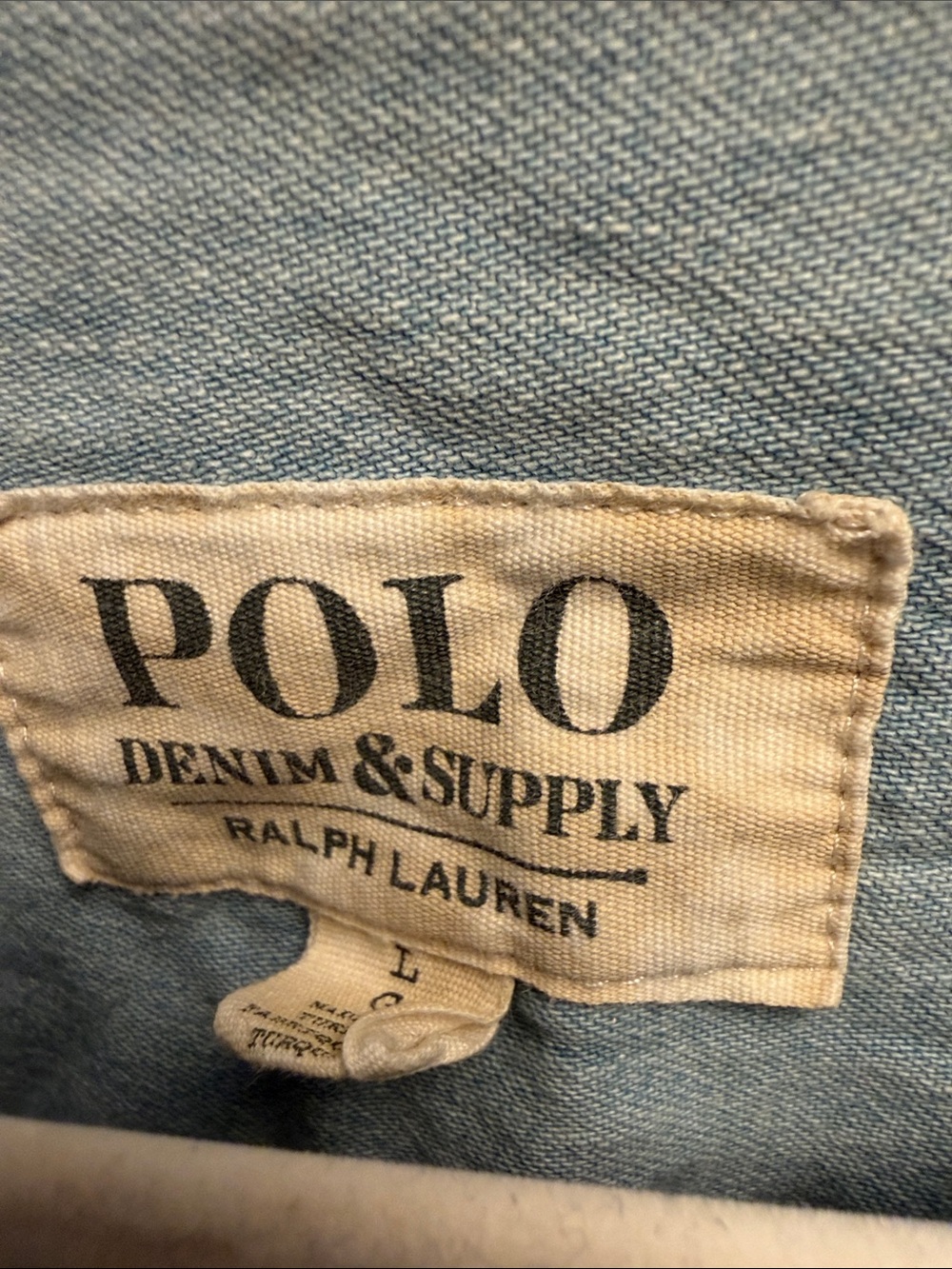 Polo by Ralph Lauren Light Wash Denim Button-Down Shirt - Picture 5 of 6
